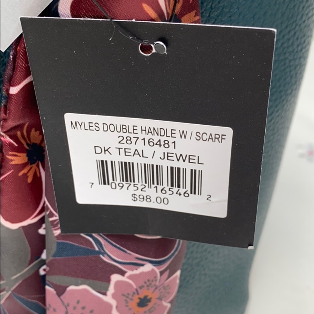 Nanette Lepore Myles Tote Bag with Scarf in Teal - Picture 4 of 7